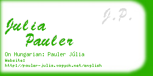 julia pauler business card