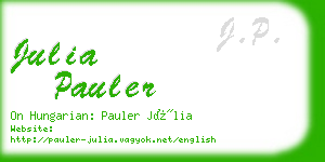 julia pauler business card